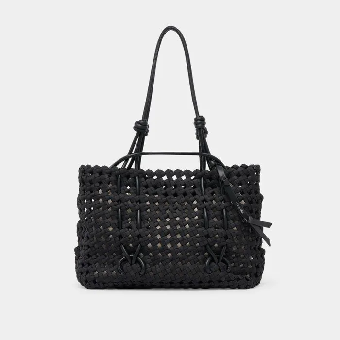 Handbags Shop Dolce Vita Logan Tote Black Woven Black Woven