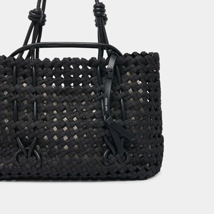 Handbags Shop Dolce Vita Logan Tote Black Woven Black Woven