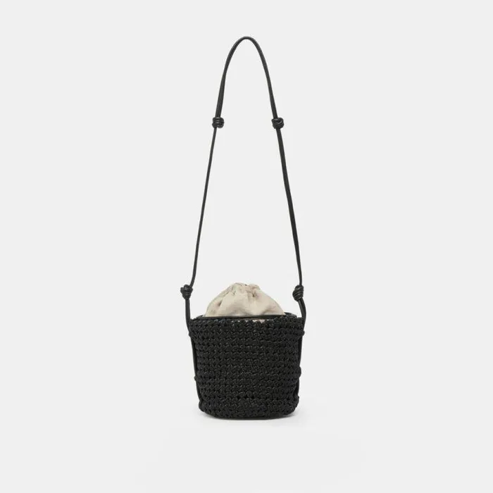 Handbags Shop Dolce Vita Shelby Bucket Bag Black Woven Black Woven