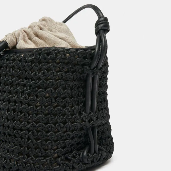 Handbags Shop Dolce Vita Shelby Bucket Bag Black Woven Black Woven