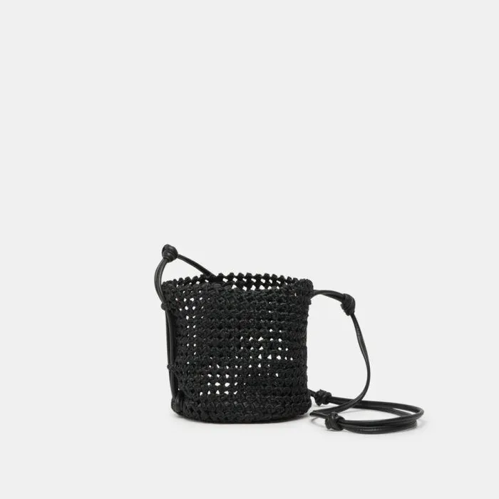 Handbags Shop Dolce Vita Shelby Bucket Bag Black Woven Black Woven