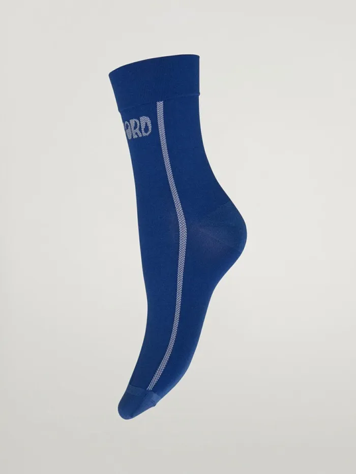 Happy Logo Socks Sodalite Blueoff White Women Wolford Socks
