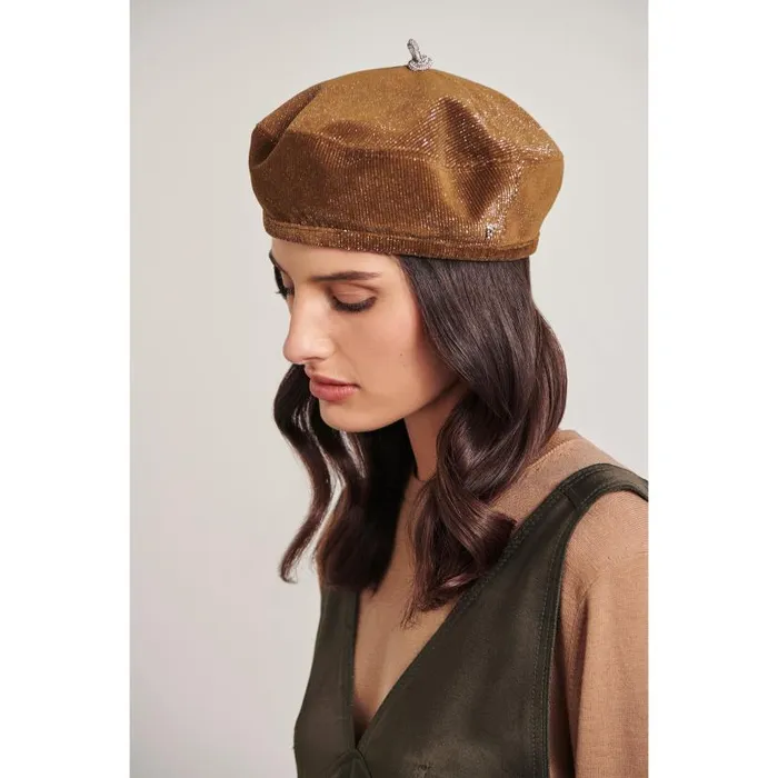 Hats Beanies and Berets Helen Kaminski Galileo Almond Sparkle