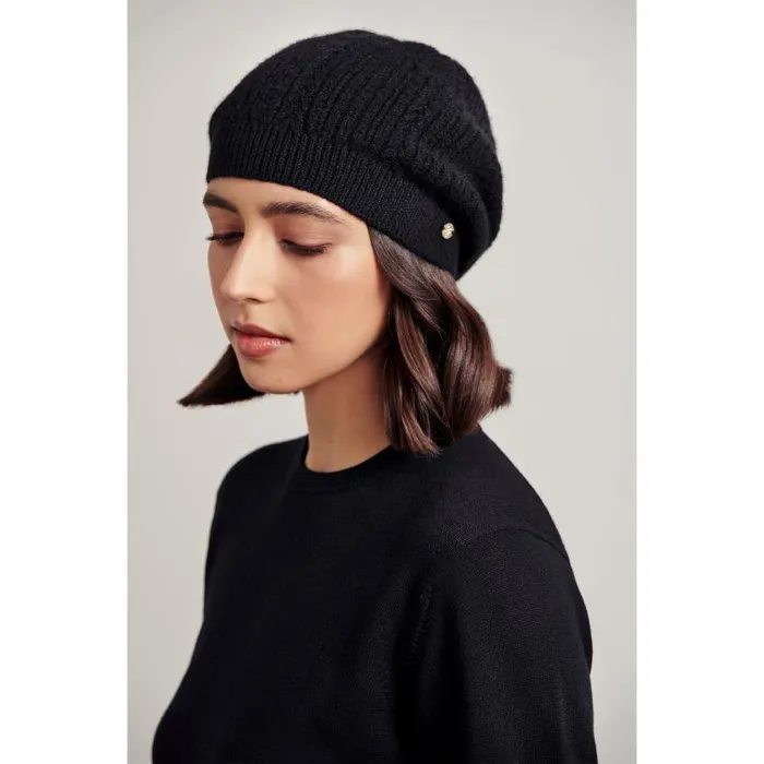 Hats Beanies and Berets Helen Kaminski Selby Black