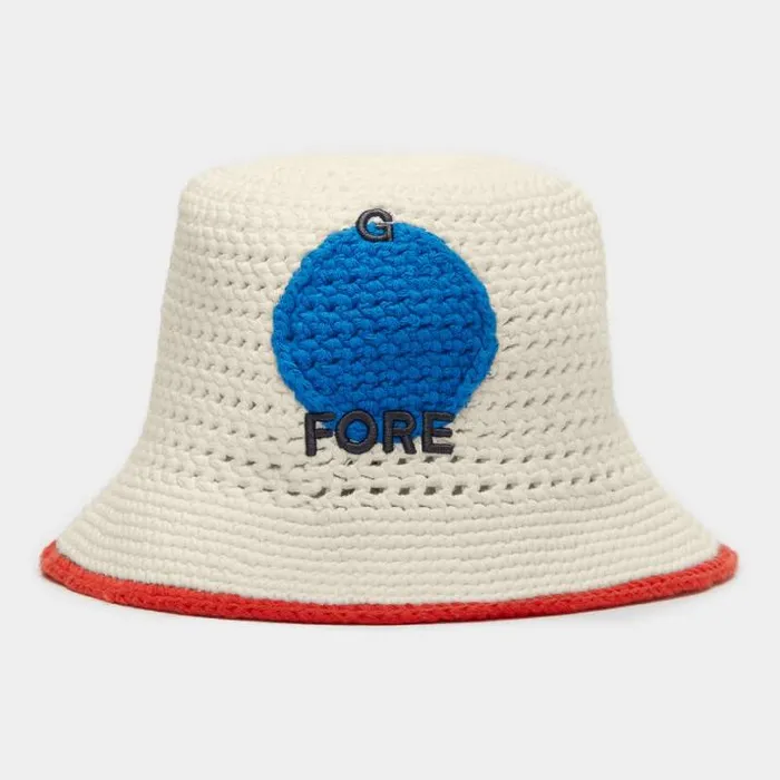 Hats Men GFORE CIRCLE GFORE CROCHET BUCKET HAT Snow
