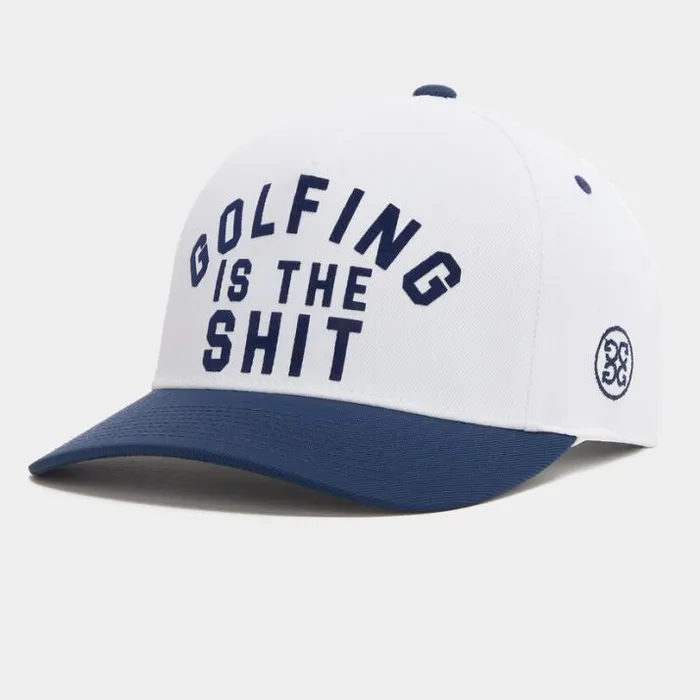 Hats Men GFORE GOLFING IS THE SHT STRETCH TWILL SNAPBACK HAT Snow
