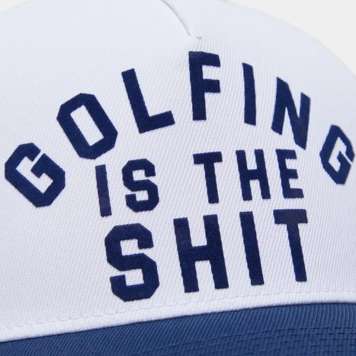 Hats Men GFORE GOLFING IS THE SHT STRETCH TWILL SNAPBACK HAT Snow