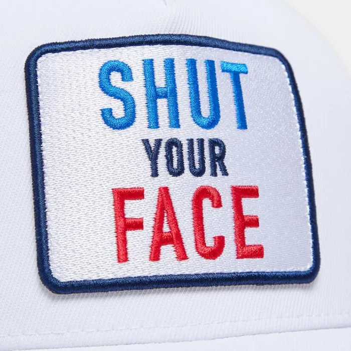 Hats Men GFORE SHUT YOUR FACE STRETCH TWILL SNAPBACK HAT Snow