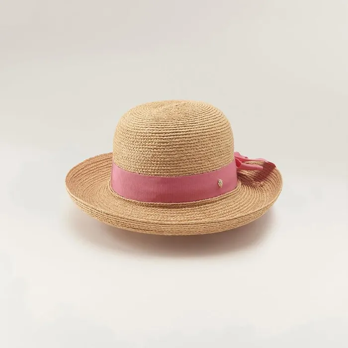 Hats Round Crown Helen Kaminski Newport Sb Naturalhot Pink