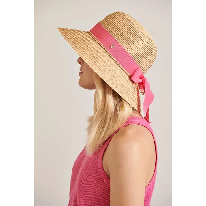 Hats Round Crown Helen Kaminski Newport Sb Naturalhot Pink