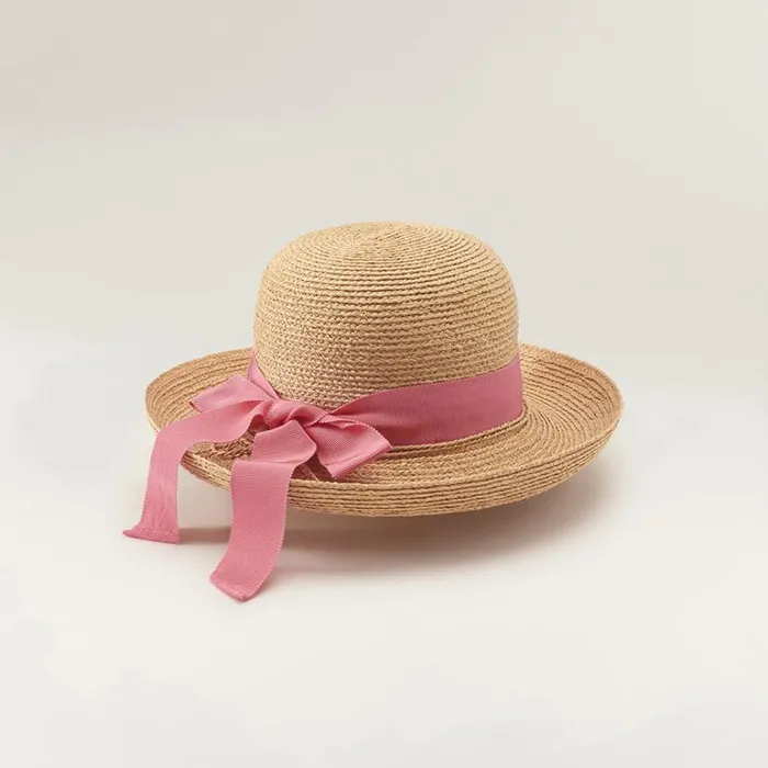 Hats Round Crown Helen Kaminski Newport Sb Naturalhot Pink