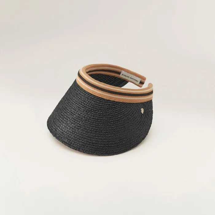 Hats Visors Helen Kaminski Bianca 12 Charcoal Black Stripe