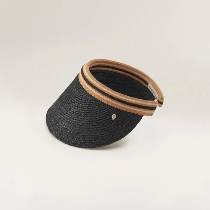 Hats Visors Helen Kaminski Bianca 12 Charcoal Black Stripe