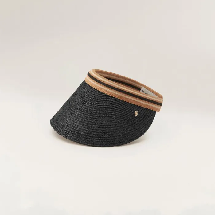 Hats Visors Helen Kaminski Bianca 12 Charcoal Black Stripe