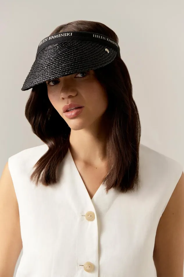 Hats Visors Helen Kaminski Bianca Charcoal Black Logo