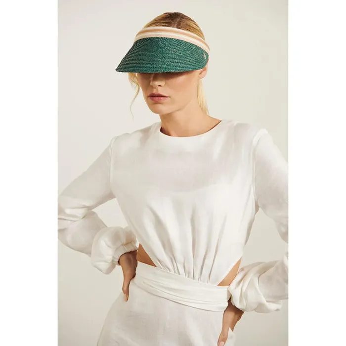 Hats Visors Helen Kaminski Bianca Palm Leafnougat Stripe