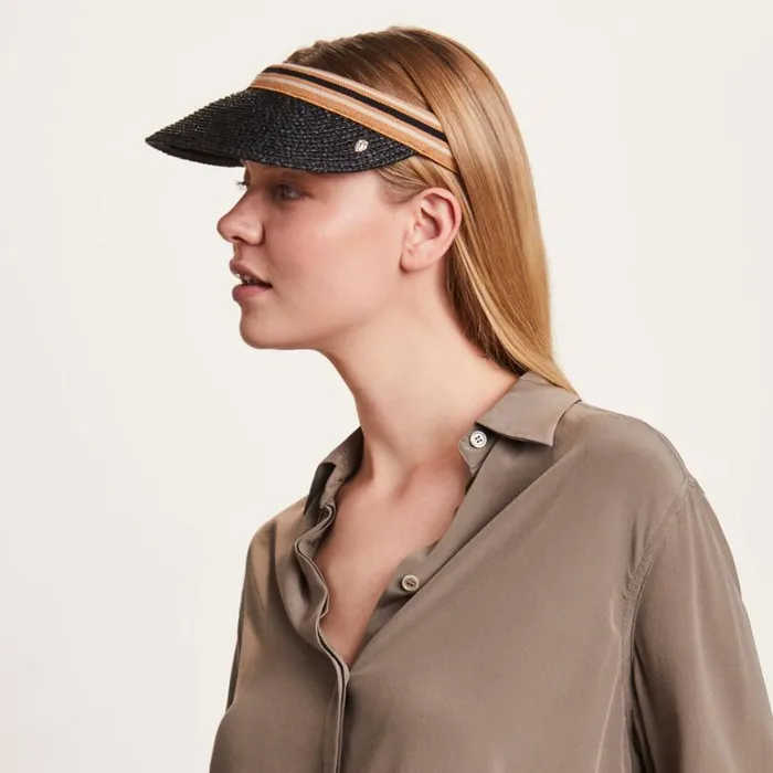 Hats Visors Helen Kaminski Marina Charcoalblack Stripe