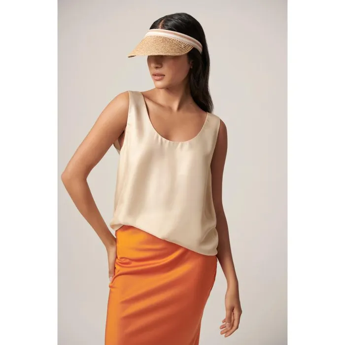 Hats Visors Helen Kaminski Marina Naturalnougat Stripe