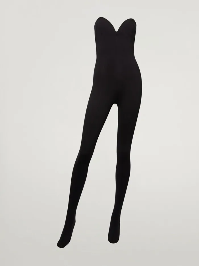 Heart Shape Baily Jumpsuit Black Women Wolford Trousers and Jumpsuits