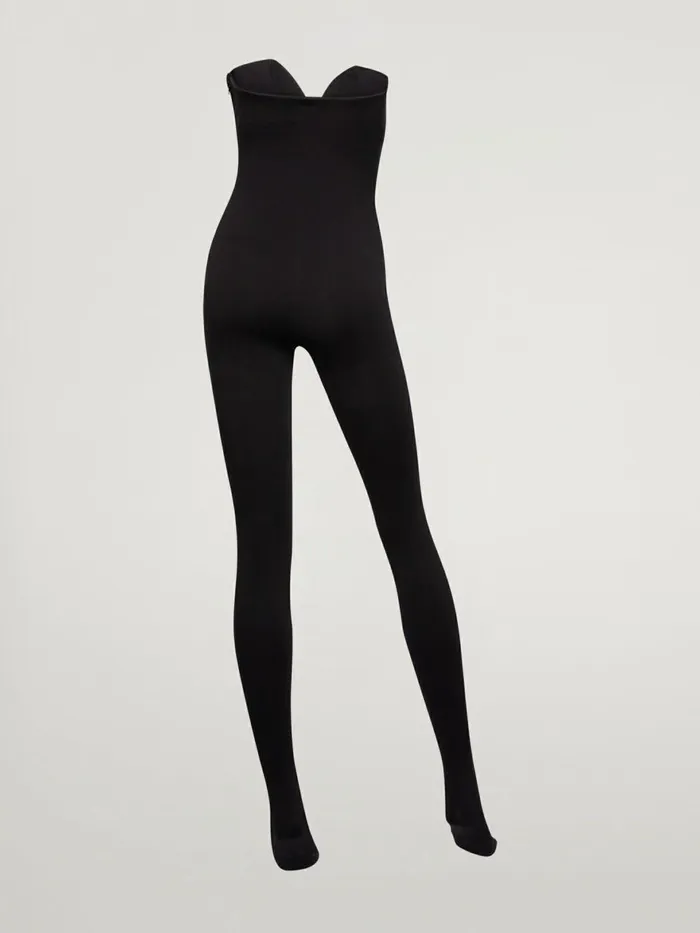 Heart Shape Baily Jumpsuit Black Women Wolford Trousers and Jumpsuits