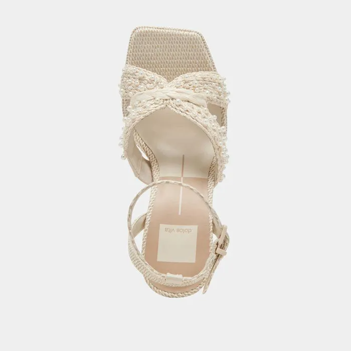 Heels Shop Dolce Vita Aries Vanilla Pearl Heels Women039s Vanilla Pearl Chunky Heels Vanilla Pearls