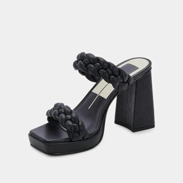 Heels Shop Dolce Vita Ashby Platform Heels Black Stella Black Stella Heeled Sandals Black Stella