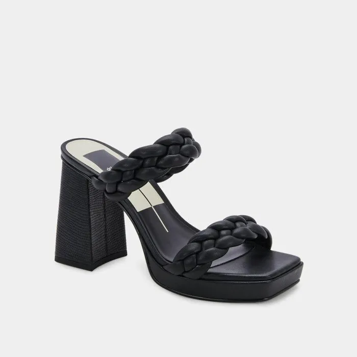 Heels Shop Dolce Vita Ashby Platform Heels Black Stella Black Stella Heeled Sandals Black Stella