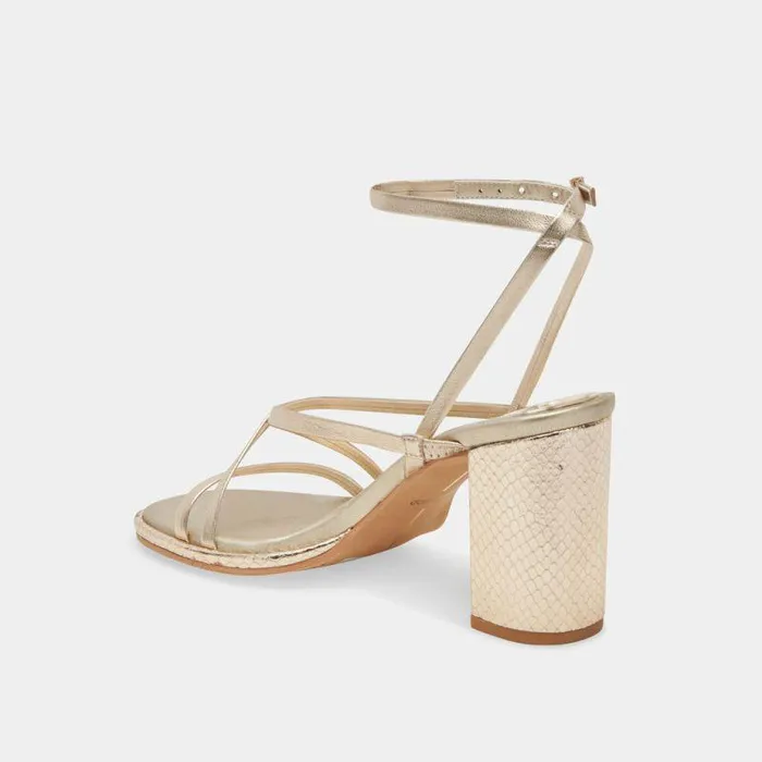 Heels Shop Dolce Vita Barly Heels Light Gold Metallic Leather Light Gold Metallic Leather