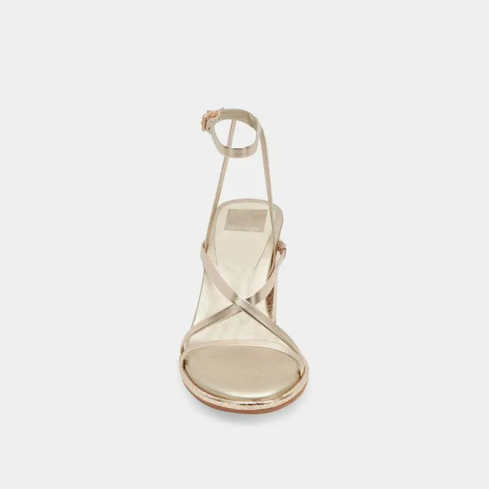 Heels Shop Dolce Vita Barly Heels Light Gold Metallic Leather Light Gold Metallic Leather