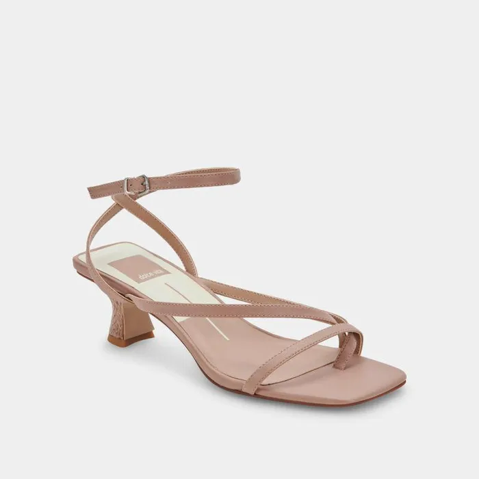 Heels Shop Dolce Vita Baylor Heels Cafe Leather Cafe Leather Heeled Sandals Cafe Leather