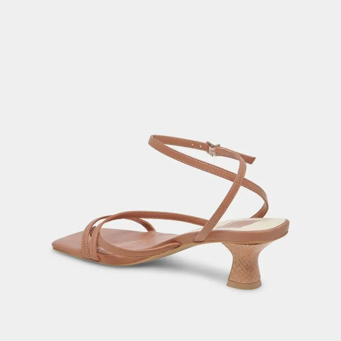 Heels Shop Dolce Vita Baylor Heels Caramel Leather Caramel Leather Heeled Sandals Caramel Leather