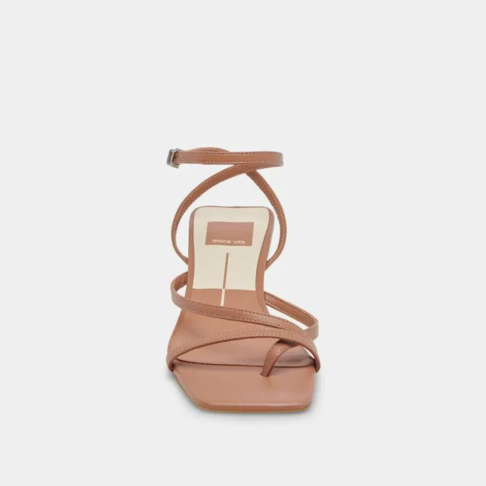 Heels Shop Dolce Vita Baylor Heels Caramel Leather Caramel Leather Heeled Sandals Caramel Leather