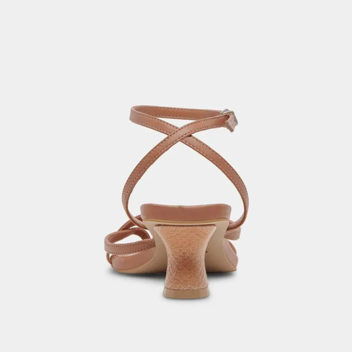 Heels Shop Dolce Vita Baylor Heels Caramel Leather Caramel Leather Heeled Sandals Caramel Leather