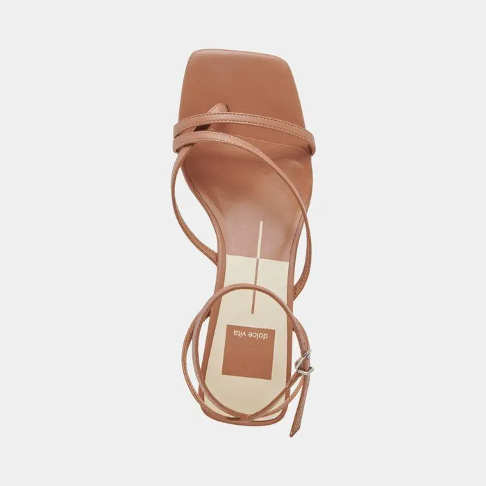 Heels Shop Dolce Vita Baylor Heels Caramel Leather Caramel Leather Heeled Sandals Caramel Leather