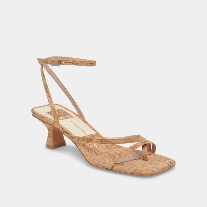 Heels Shop Dolce Vita Baylor Heels Natural Cork Stella Natural Cork Heeled Sandals Natural Cork
