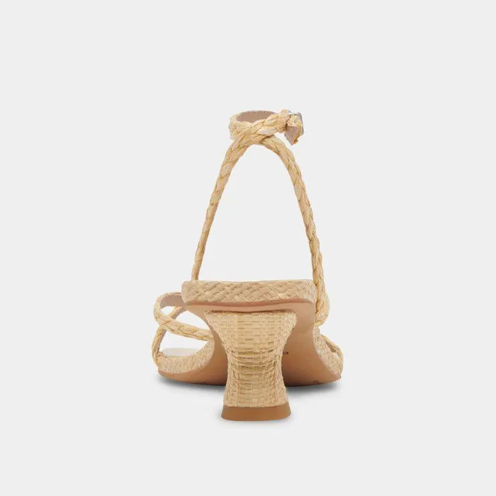 Heels Shop Dolce Vita Baylor Heels Natural Leather Natural Leather Heeled Sandals Lt Natural Raffia