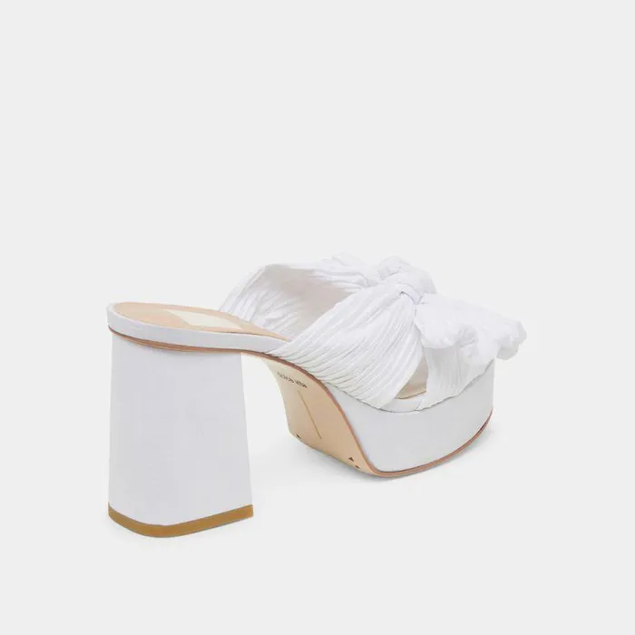 Heels Shop Dolce Vita Blare Heels White Satin White Satin