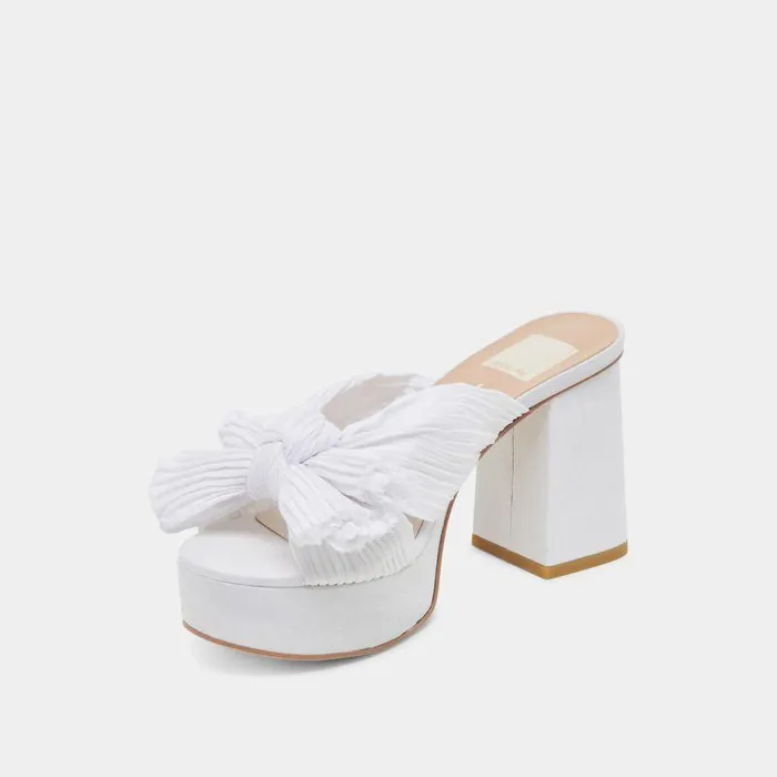 Heels Shop Dolce Vita Blare Heels White Satin White Satin