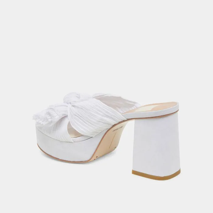 Heels Shop Dolce Vita Blare Heels White Satin White Satin