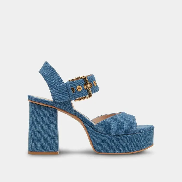 Heels Shop Dolce Vita Bobby Heels Blue Denim Blue Denim