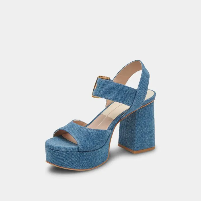 Heels Shop Dolce Vita Bobby Heels Blue Denim Blue Denim