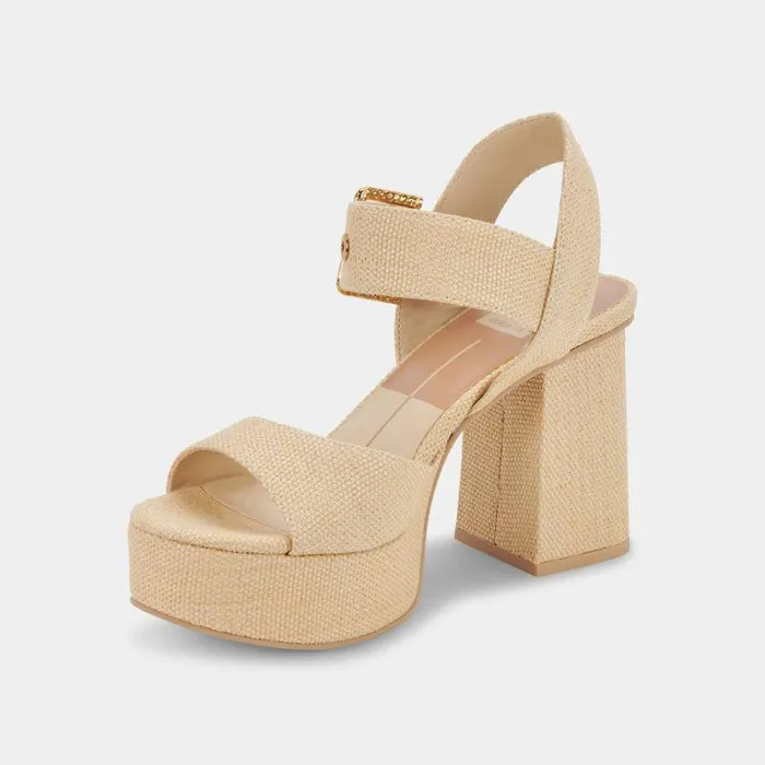 Heels Shop Dolce Vita Bobby Heels Natural Raffia Natural Raffia
