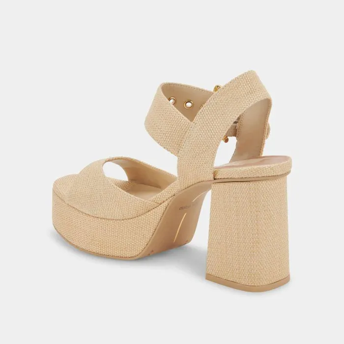Heels Shop Dolce Vita Bobby Heels Natural Raffia Natural Raffia