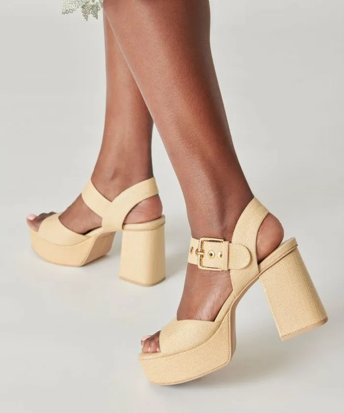 Heels Shop Dolce Vita Bobby Heels Natural Raffia Natural Raffia