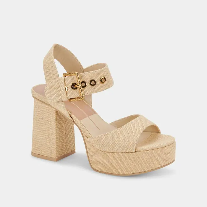 Heels Shop Dolce Vita Bobby Heels Natural Raffia Natural Raffia