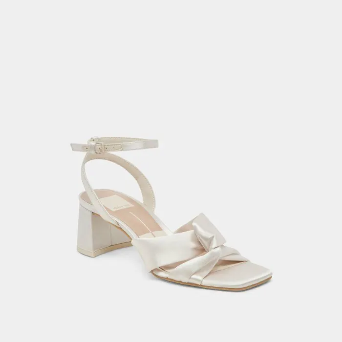 Heels Shop Dolce Vita Brenna Heels Ivory Satin Ivory Satin