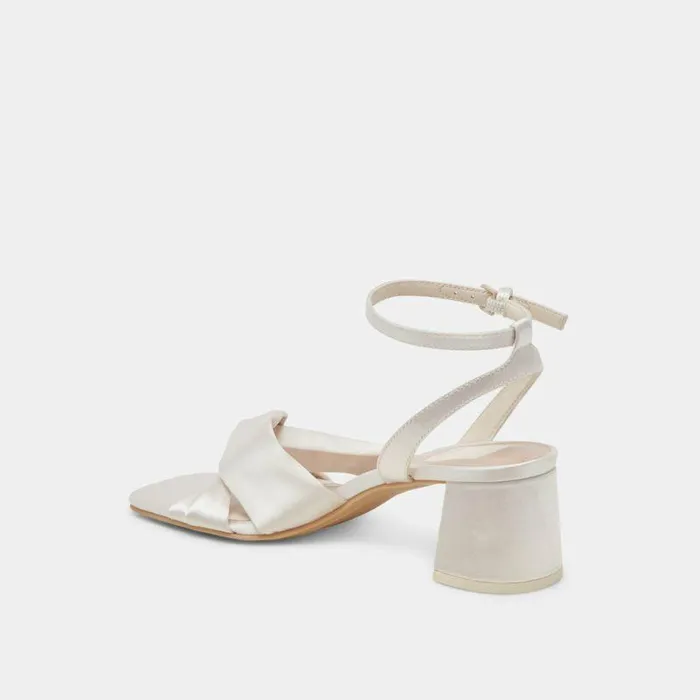 Heels Shop Dolce Vita Brenna Heels Ivory Satin Ivory Satin