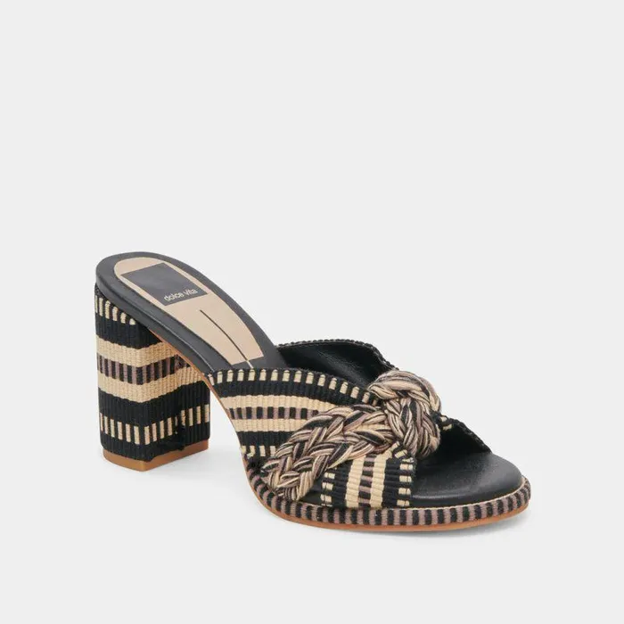 Heels Shop Dolce Vita Brilah Heels Black Multi Woven Black Multi Woven