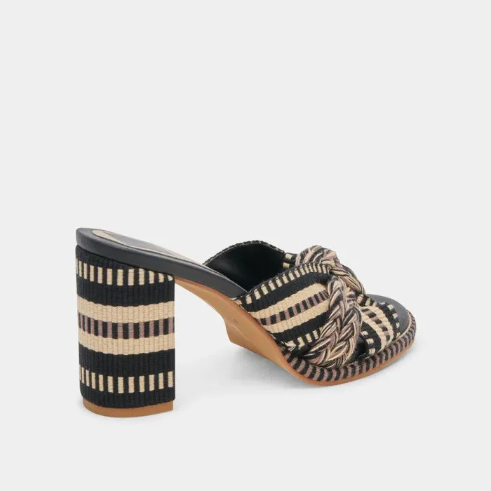 Heels Shop Dolce Vita Brilah Heels Black Multi Woven Black Multi Woven