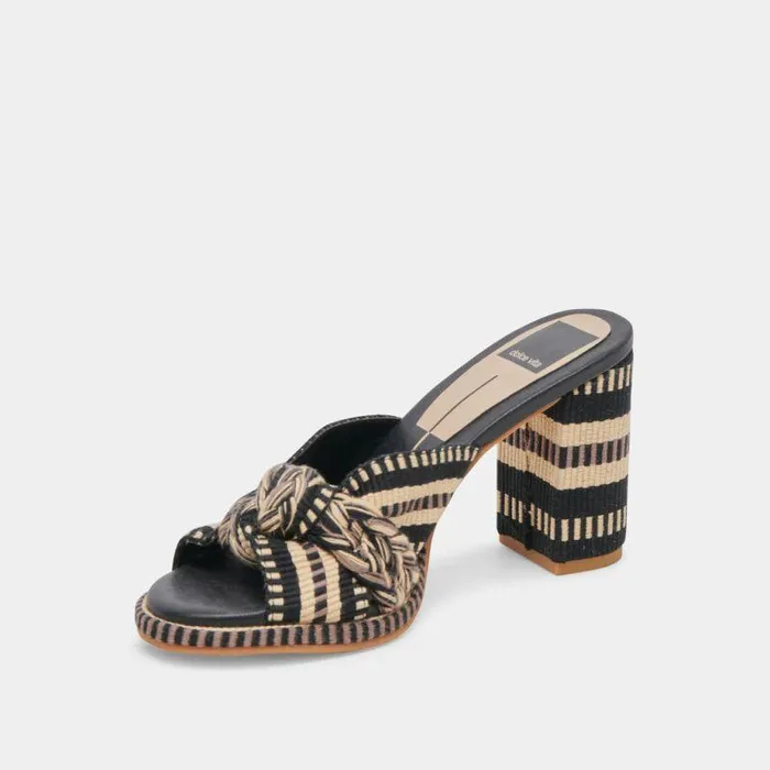 Heels Shop Dolce Vita Brilah Heels Black Multi Woven Black Multi Woven